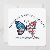 4 juli Butterfly Feestdagenkaart (Voorkant)