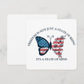 4 juli Butterfly Feestdagenkaart (Voorkant / Achterkant)