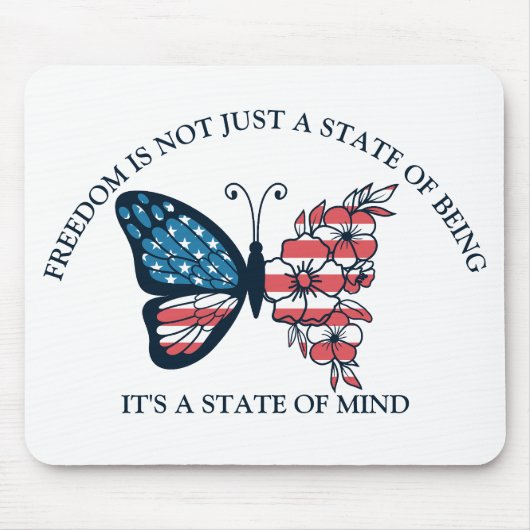 4 juli Butterfly Muismat (Voorkant)