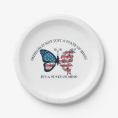 4 juli Butterfly Papieren Bordje (Voorkant)