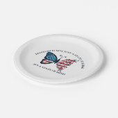 4 juli Butterfly Papieren Bordje (Gekanteld)