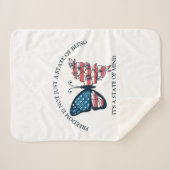 4 juli Butterfly Sherpa Deken (Voorkant (horizontaal))