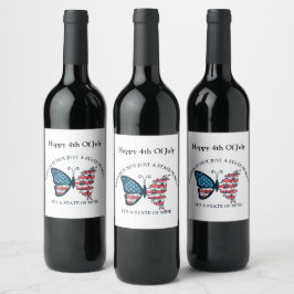 4 juli Butterfly Wijn Etiket