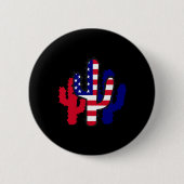 4 juli Cactus Serape Vrouwen Mannen  Ronde Button 5,7 Cm (Voorkant)