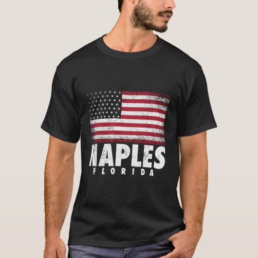 4 juli cadeau voor mannen vrouwen Napels Florida A T-shirt (Voorkant)