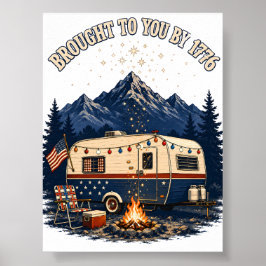 4 juli campingwagen bergen poster