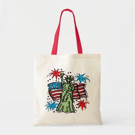 4 juli Canvas tas: Lady Liberty Tote Bag (Voorkant)