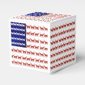 4 juli Cat Flag Red White en Blue Bedankdoosjes (Voorkant Zijde)