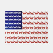 4 juli Cat Flag Red White en Blue Deurmat (Voorkant)