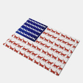 4 juli Cat Flag Red White en Blue Deurmat (Schuin)