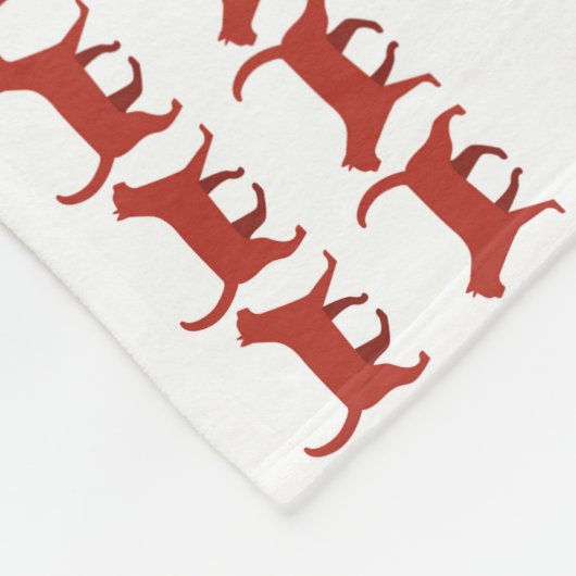 4 juli Cat Flag Red White en Blue Fleece Deken (Hoek)