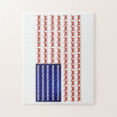 4 juli Cat Flag Red White en Blue Legpuzzel (Verticaal)