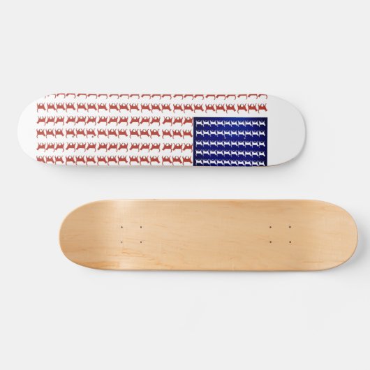 4 juli Cat Flag Red White en Blue Persoonlijk Skateboard (Horizontaal)