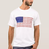 4 juli Cat Flag Red White en Blue T-shirt (Voorkant)
