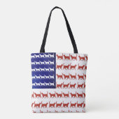4 juli Cat Flag Red White en Blue Tote Bag (Achterkant)