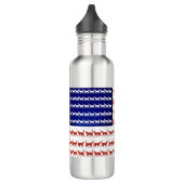 4 juli Cat Flag Red White en Blue Waterfles (Links)
