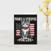 4 juli Cat Lover Kaart (Gele Bloem)