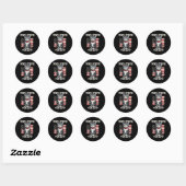 4 juli Cat Lover Ronde Sticker (Vel)