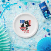 4 juli Cat Papieren Bordje (Feest)