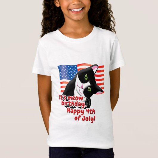 4 juli Cat T-shirt (Voorkant)