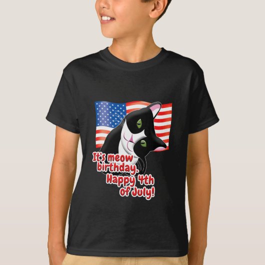 4 juli Cat T-shirt (Voorkant)