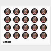 4 juli Cavalier King Charles Spaniel hond Ronde Sticker (Vel)
