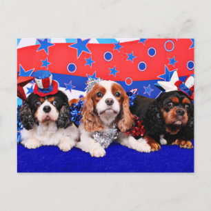 4 juli - Cavaliers - Rosie Poppy SweetPea Briefkaart