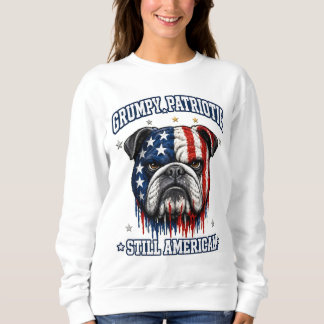4 juli chagrijnige patriottische Bulldog Sweatshir Trui