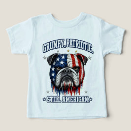 4 juli chagrijnige patriottische Bulldog T-shirts