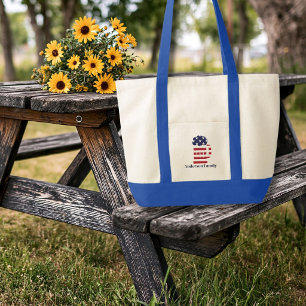 4 juli Cheers Amerikaanse vlag Bierpul Met Eigen T Tote Bag