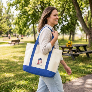 4 juli Cheers Amerikaanse vlag Bierpul Met Eigen T Tote Bag