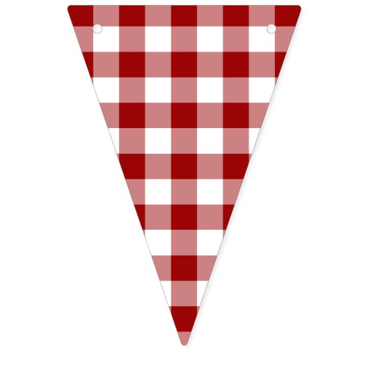 4 juli Classic Red White Blue Gingham Pattern Vlaggetjes (Tweede vlag)