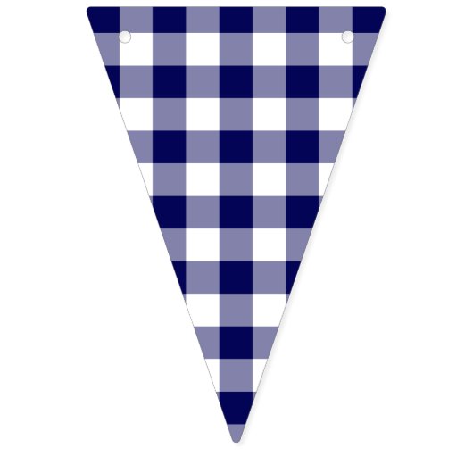 4 juli Classic Red White Blue Gingham Pattern Vlaggetjes (Eerste vlag)