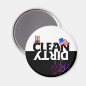 4 juli Clean Dirty Vaatwasser Magneet (Voorkant / Achterkant)