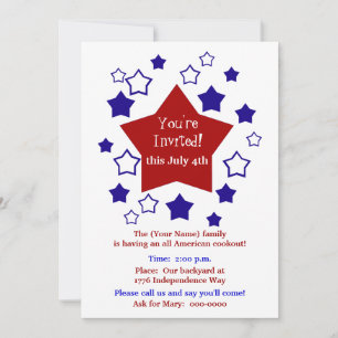 4 juli Cookout Kaart