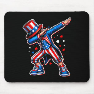 4 juli Cool Dabbing Boy Amerikaanse vlag Patriot Muismat