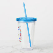 4 juli Cool Patriotic Emoji Acryl Drinkbeker (Links)