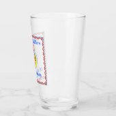 4 juli Cool Patriotic Emoji Beer Pint Glas (Links)