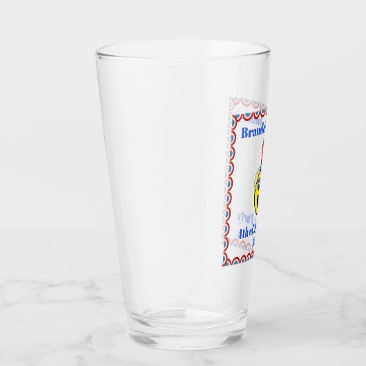 4 juli Cool Patriotic Emoji Beer Pint Glas (Rechts)