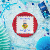 4 juli Cool Patriotic Emoji Papieren Bordje (Feest)