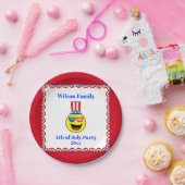 4 juli Cool Patriotic Emoji Papieren Bordje (Feest)