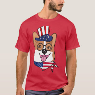 4 juli Corgi, Hondenliefhebber Gifts, Hondenliefhe T-shirt