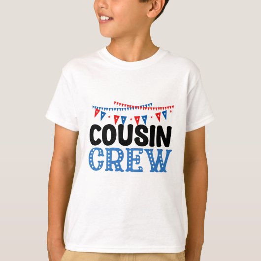 4 juli Cousin Crew T-shirt (Voorkant)