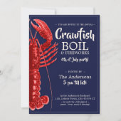  4 juli Crawfish Boil Summer Party Kaart (Voorkant)