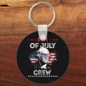4 juli Crew Onafhankelijkheidsdag Patriottische Fa Sleutelhanger (Voorkant)