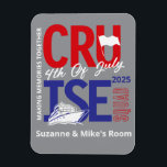 4 juli Cruise Squad Aangepast Jaar Magneet<br><div class="desc">Dit ontwerp kan op het gebied worden gepersonaliseerd dat door de foto en/of tekst te veranderen wordt verstrekt. Of het kan worden aangepast door te klikken deze Sjabloon personaliseert en dan de klik te kiezen om verdere optie aan te passen en de kleur van de achtergrond te schrappen of te...</div>