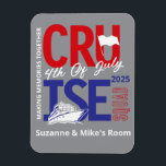 4 juli Cruise Squad Aangepast Jaar Magneet<br><div class="desc">Dit ontwerp kan op het gebied worden gepersonaliseerd dat door de foto en/of tekst te veranderen wordt verstrekt. Of het kan worden aangepast door te klikken deze Sjabloon personaliseert en dan de klik te kiezen om verdere optie aan te passen en de kleur van de achtergrond te schrappen of te...</div>