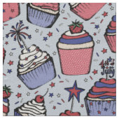 4 juli Cupcake Linnen Stof (Close Up)