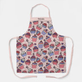 4 juli Cupcakes Roze Patriottisch Schort (Voorkant)