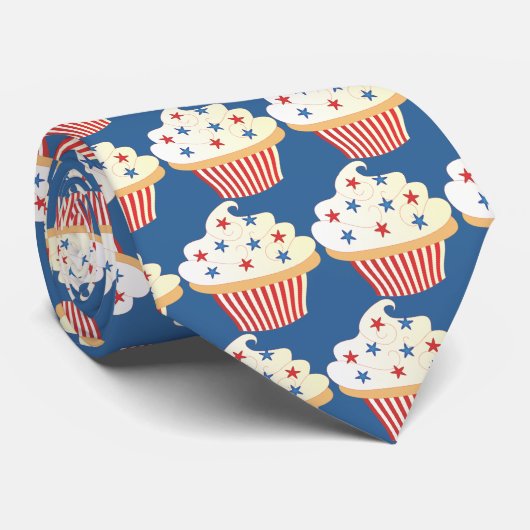 4 juli Cupcakes Stropdas (Opgerold)